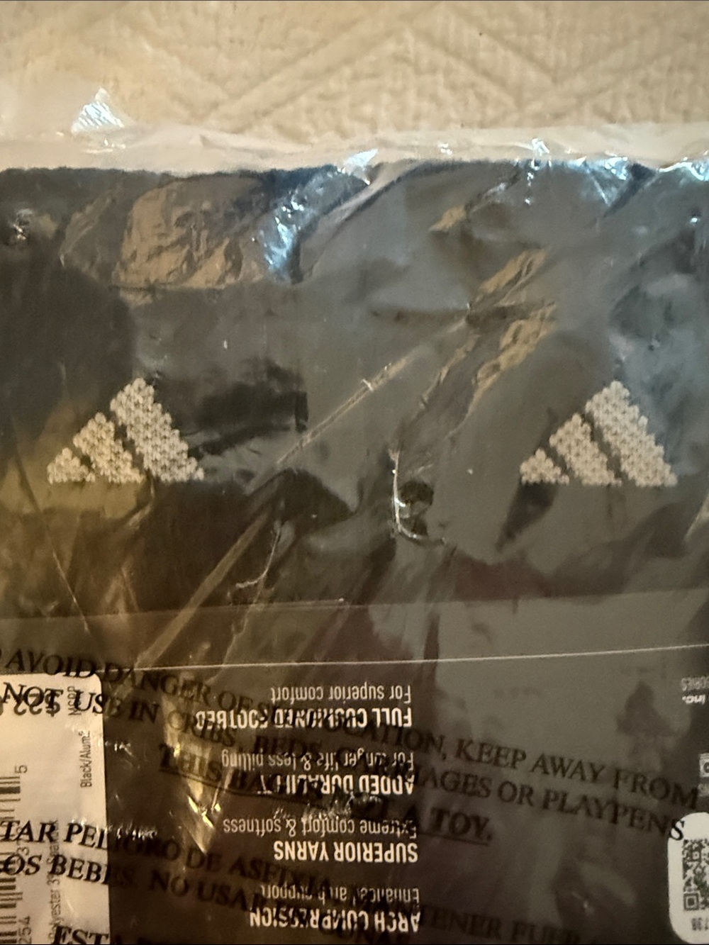 NWT Adidas Mens six pack Crew Socks size M (shoe size 5-8) - Picture 3 of 3